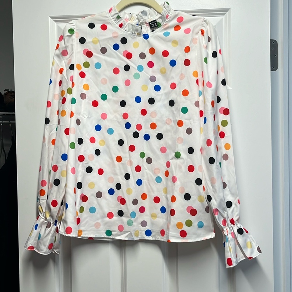 Brand New SHEIN Size Small Polkadot Blouse